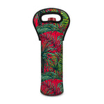 Pineapple Leaves Hawaii Pattern Print Single Neoprene Wine Tote