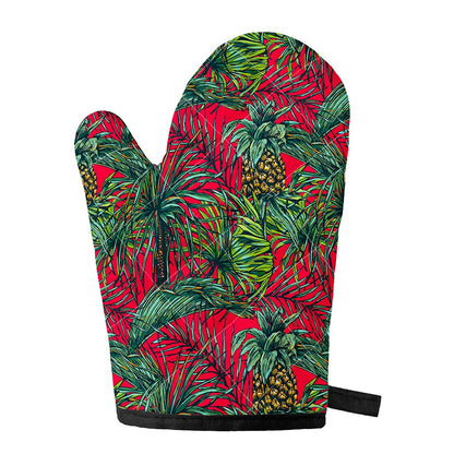 Pineapple Leaves Hawaii Pattern Print Single Oven Mitt