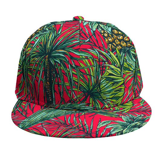 Pineapple Leaves Hawaii Pattern Print Snapback Cap
