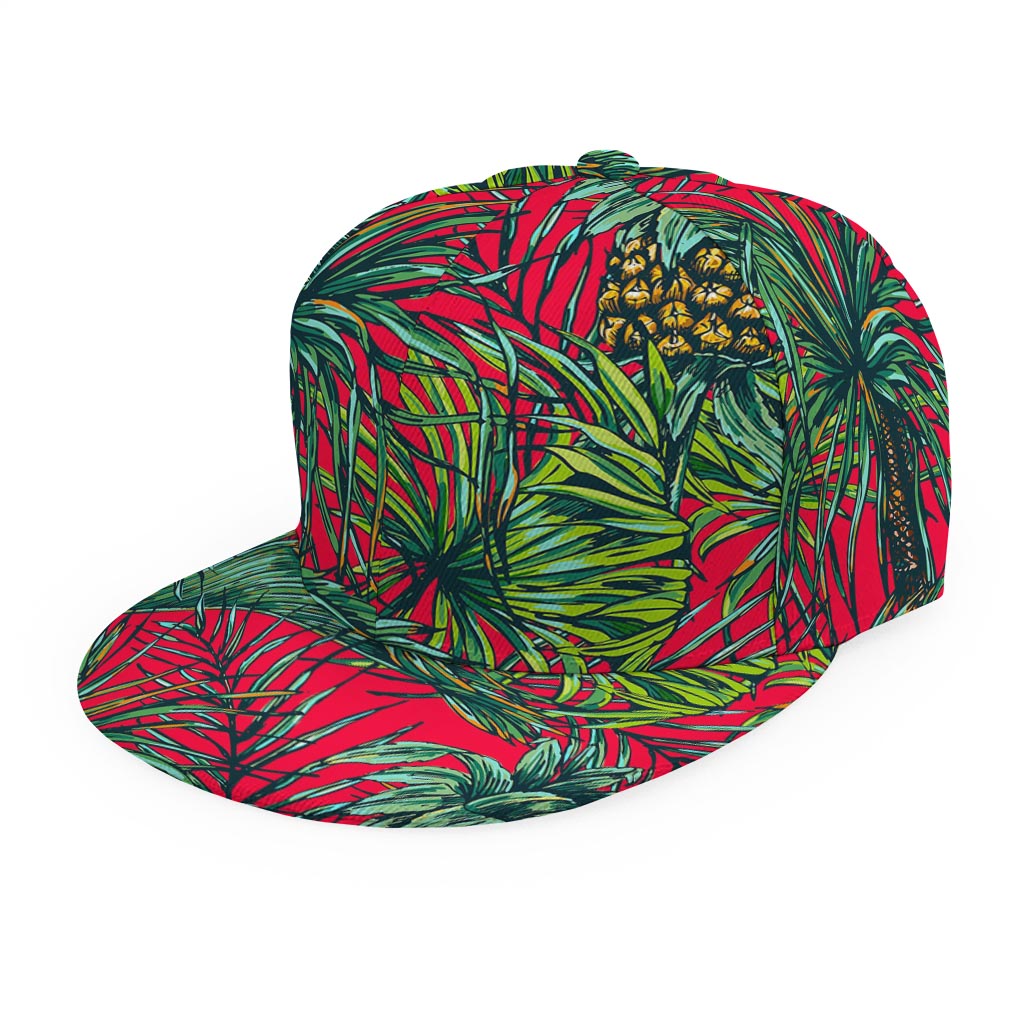 Pineapple Leaves Hawaii Pattern Print Snapback Cap