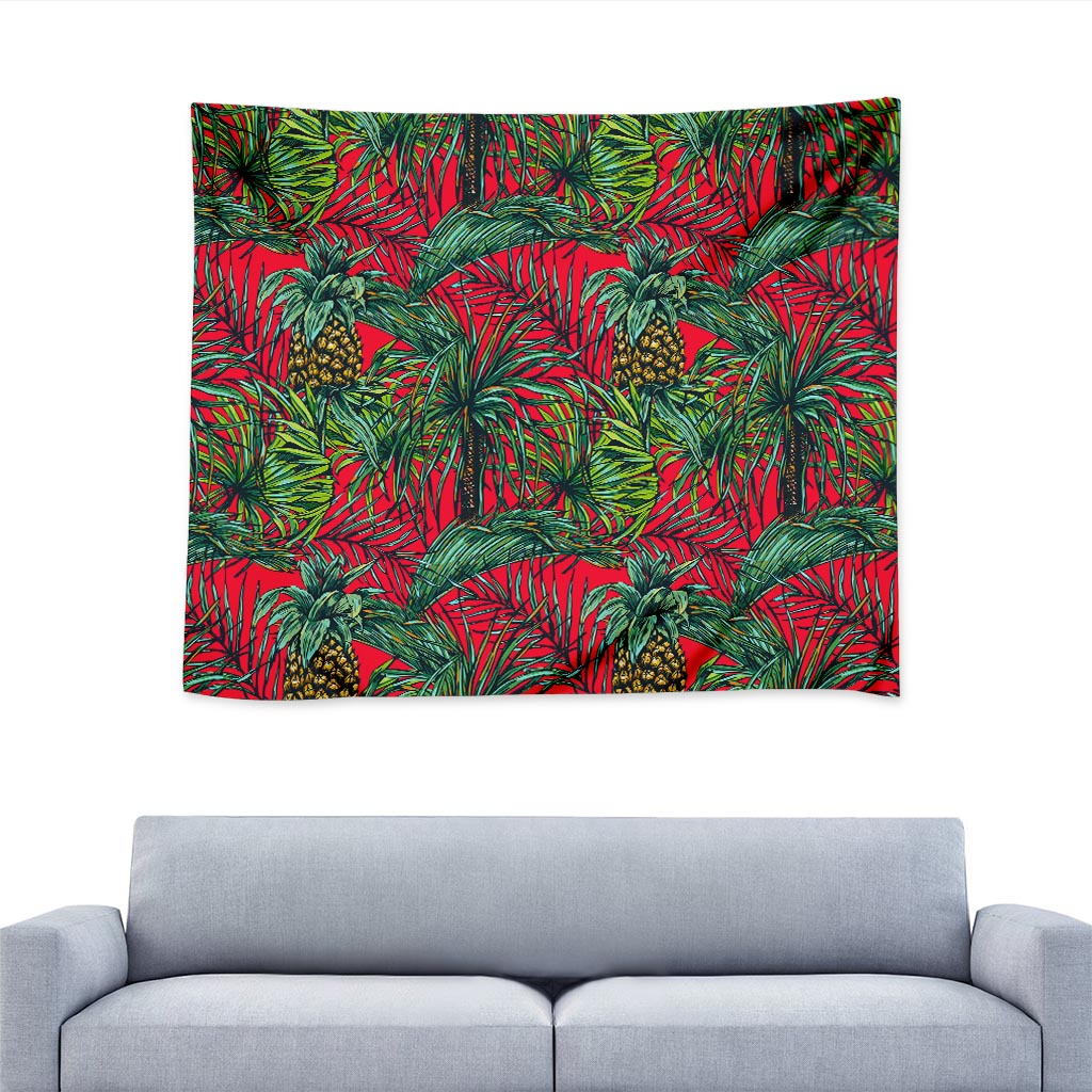 Pineapple Leaves Hawaii Pattern Print Tapestry