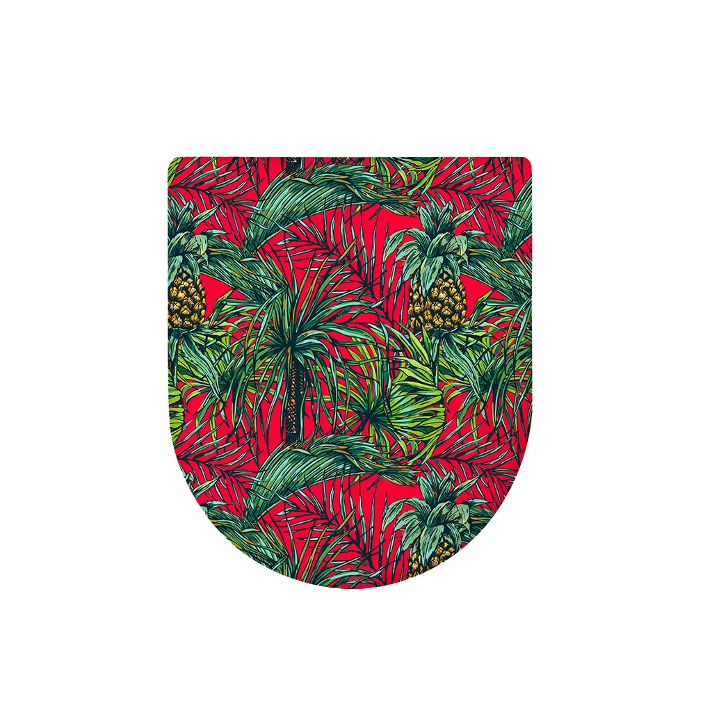Pineapple Leaves Hawaii Pattern Print Toilet Lid Cover