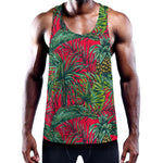 Pineapple Leaves Hawaii Pattern Print Training Tank Top