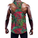 Pineapple Leaves Hawaii Pattern Print Training Tank Top