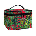 Pineapple Leaves Hawaii Pattern Print Travel Makeup Bag