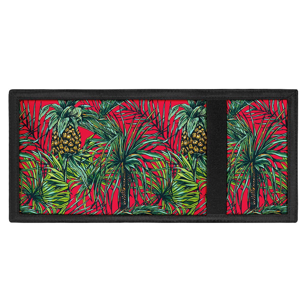 Pineapple Leaves Hawaii Pattern Print Trifold Wallet