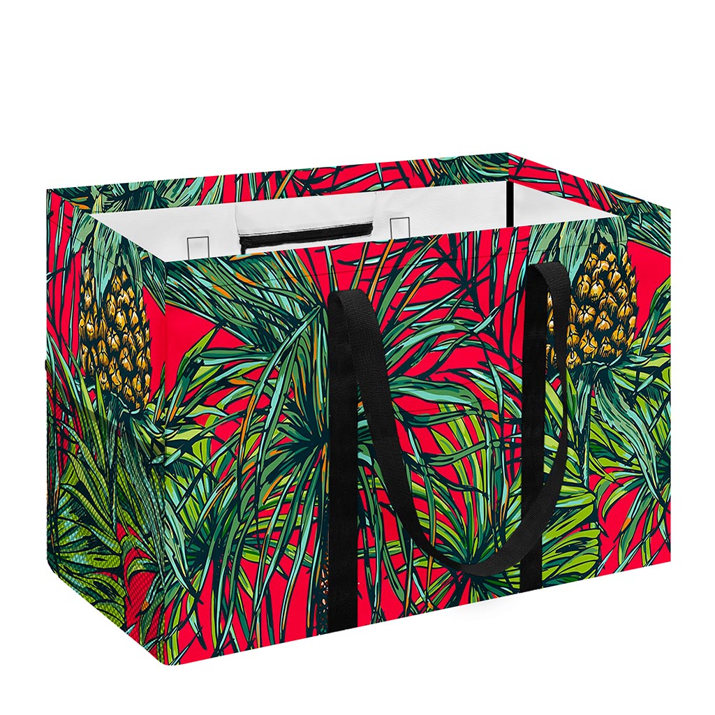 Pineapple Leaves Hawaii Pattern Print Utility Tote Bag