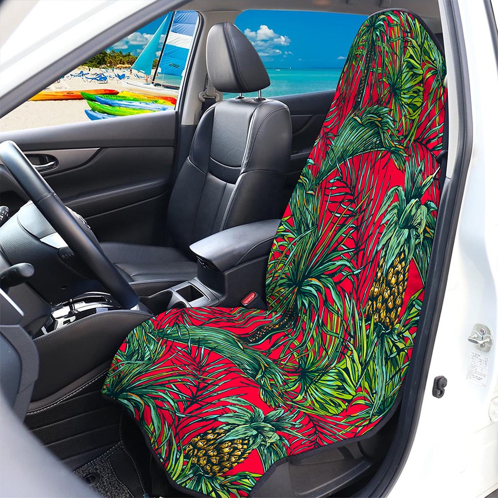 Pineapple Leaves Hawaii Pattern Print Waterproof Car Seat Cover