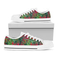 Pineapple Leaves Hawaii Pattern Print White Low Top Sneakers