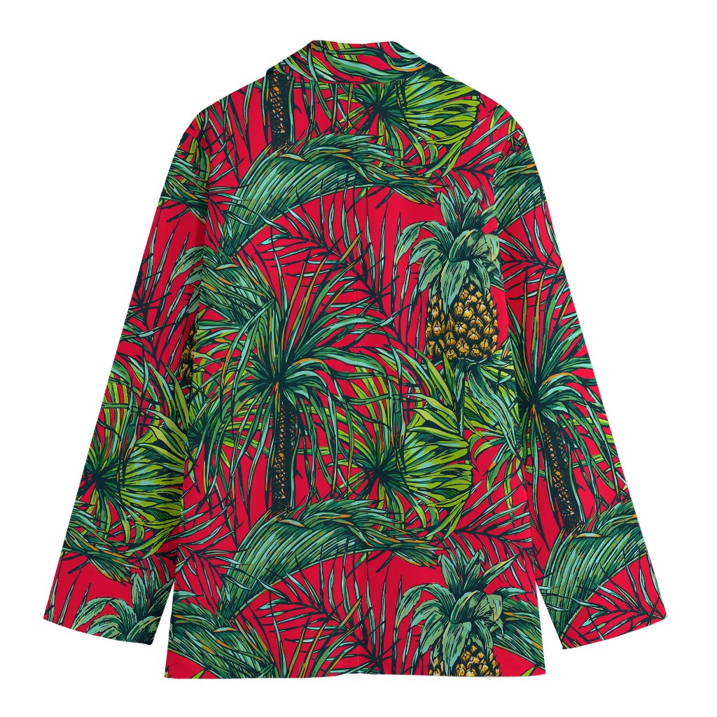 Pineapple Leaves Hawaii Pattern Print Women's Blazer