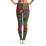 Pineapple Leaves Hawaii Pattern Print Women's Leggings