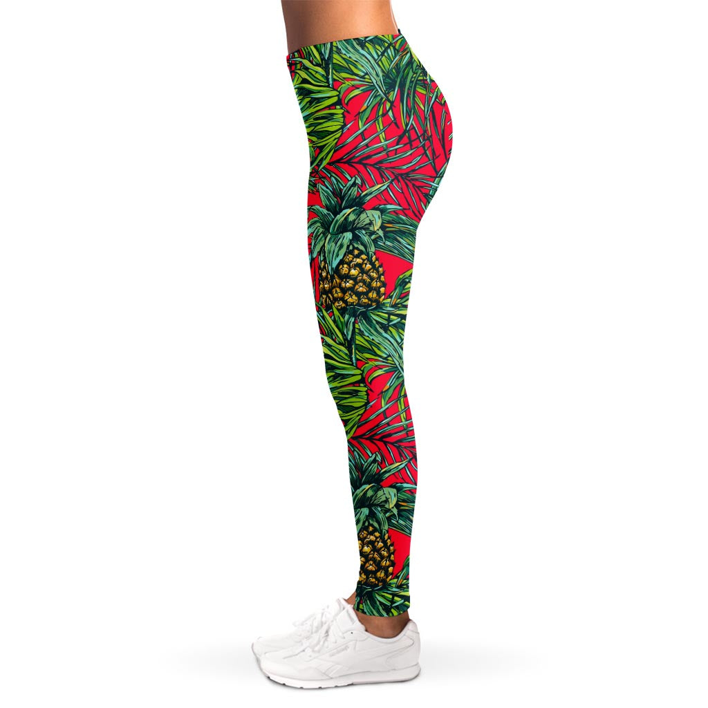 Pineapple Leaves Hawaii Pattern Print Women's Leggings