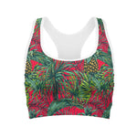 Pineapple Leaves Hawaii Pattern Print Women's Sports Bra