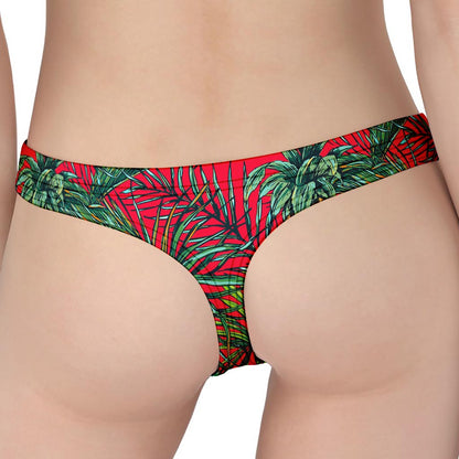 Pineapple Leaves Hawaii Pattern Print Women's Thong