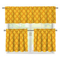 Pineapple Print 3 Piece Kitchen Curtains