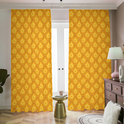 Pineapple Print Blackout Pencil Pleat Curtains