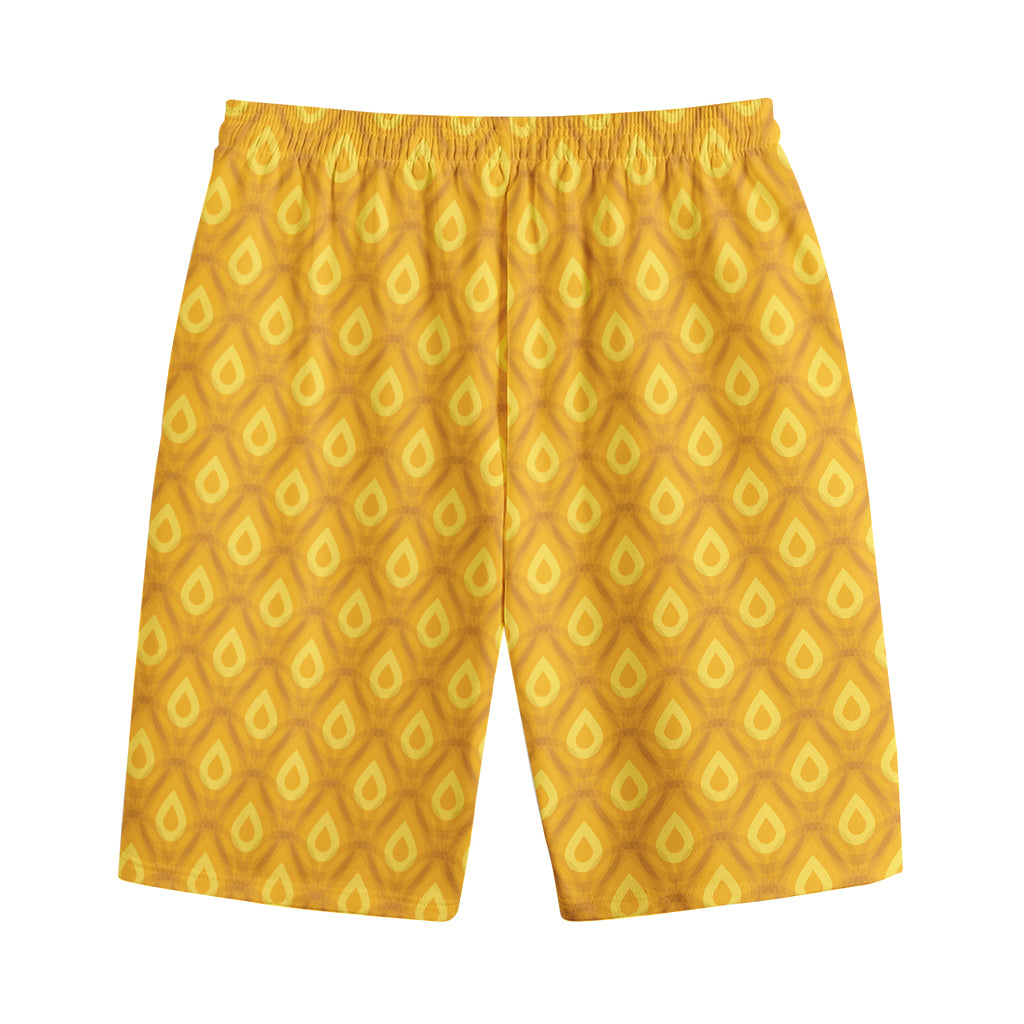 Pineapple Print Cotton Shorts