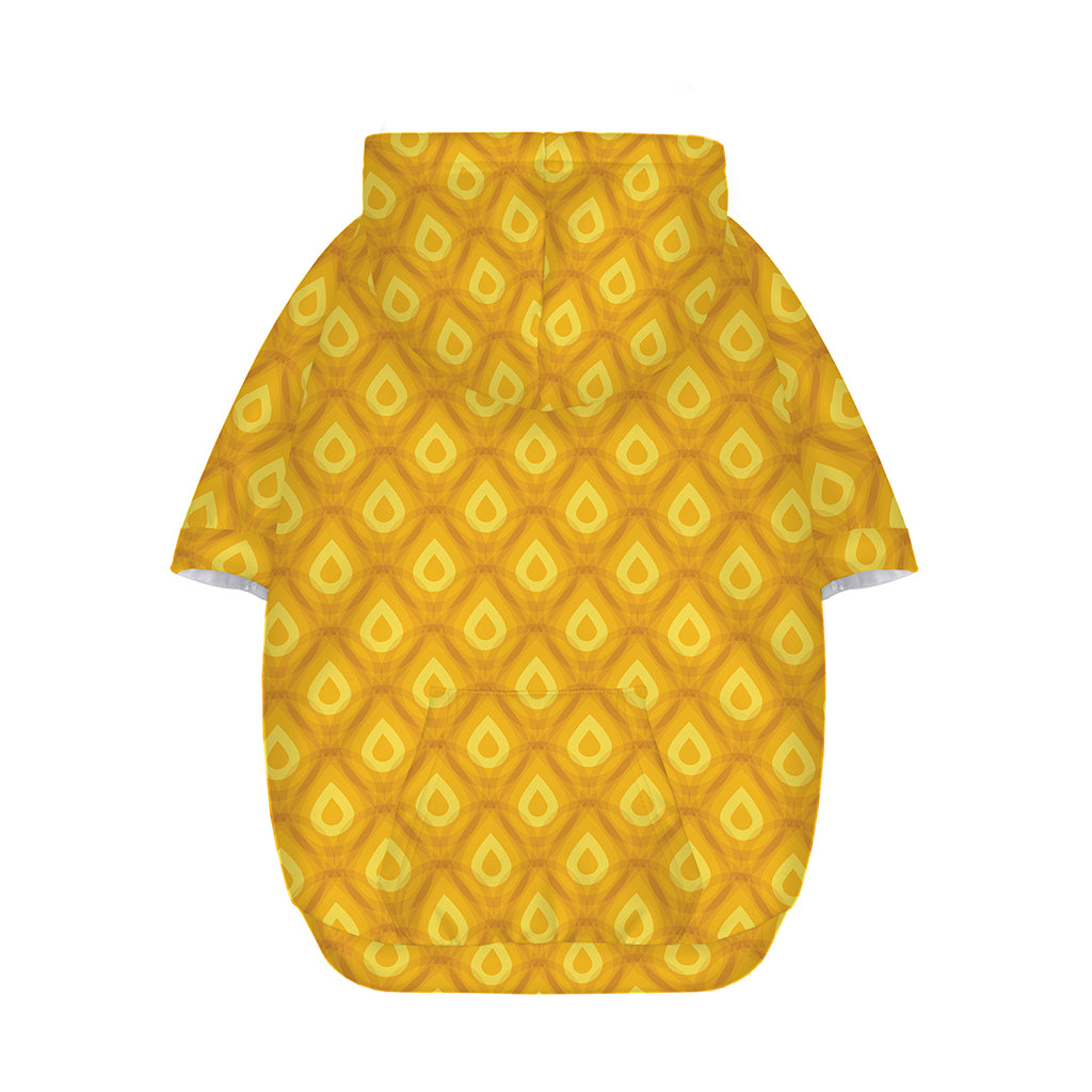 Pineapple Print Dog Zip Up Hoodie