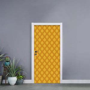 Pineapple Print Door Sticker