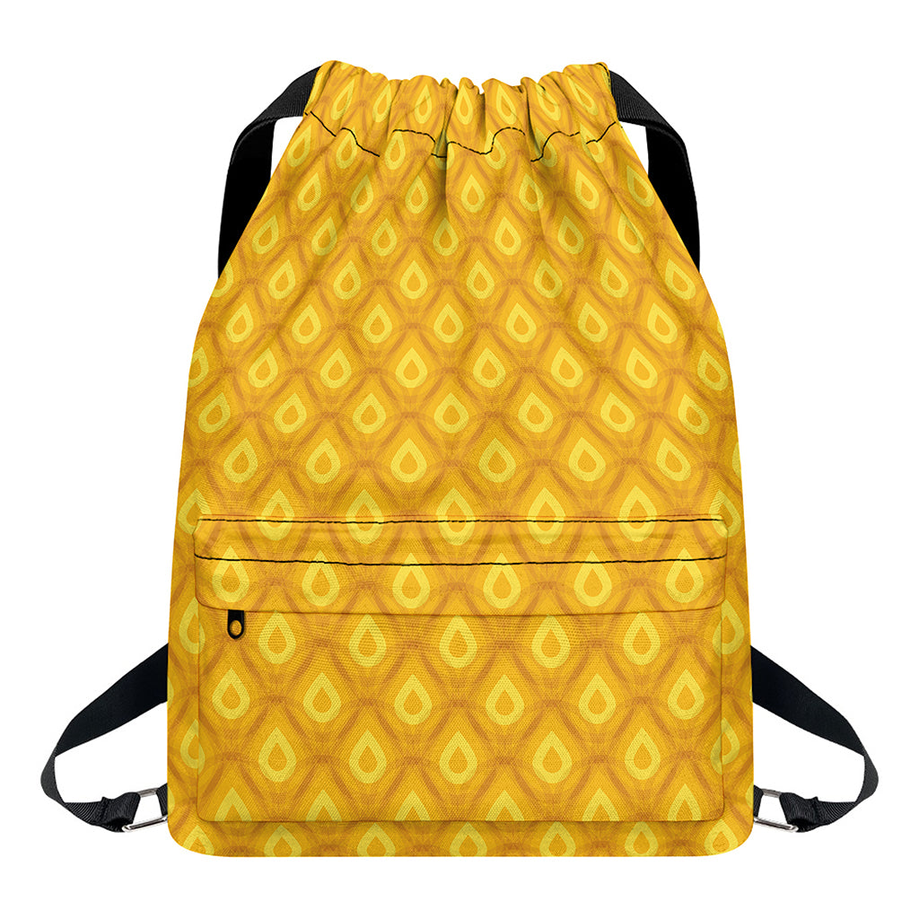 Pineapple Print Drawstring Backpack