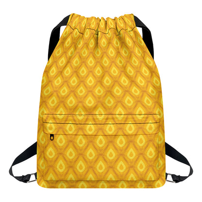 Pineapple Print Drawstring Backpack