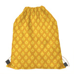 Pineapple Print Drawstring Bag
