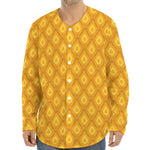 Pineapple Print Long Sleeve Baseball Jersey