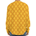Pineapple Print Long Sleeve Baseball Jersey