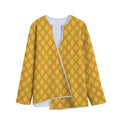 Pineapple Print Long Sleeve Short Coat
