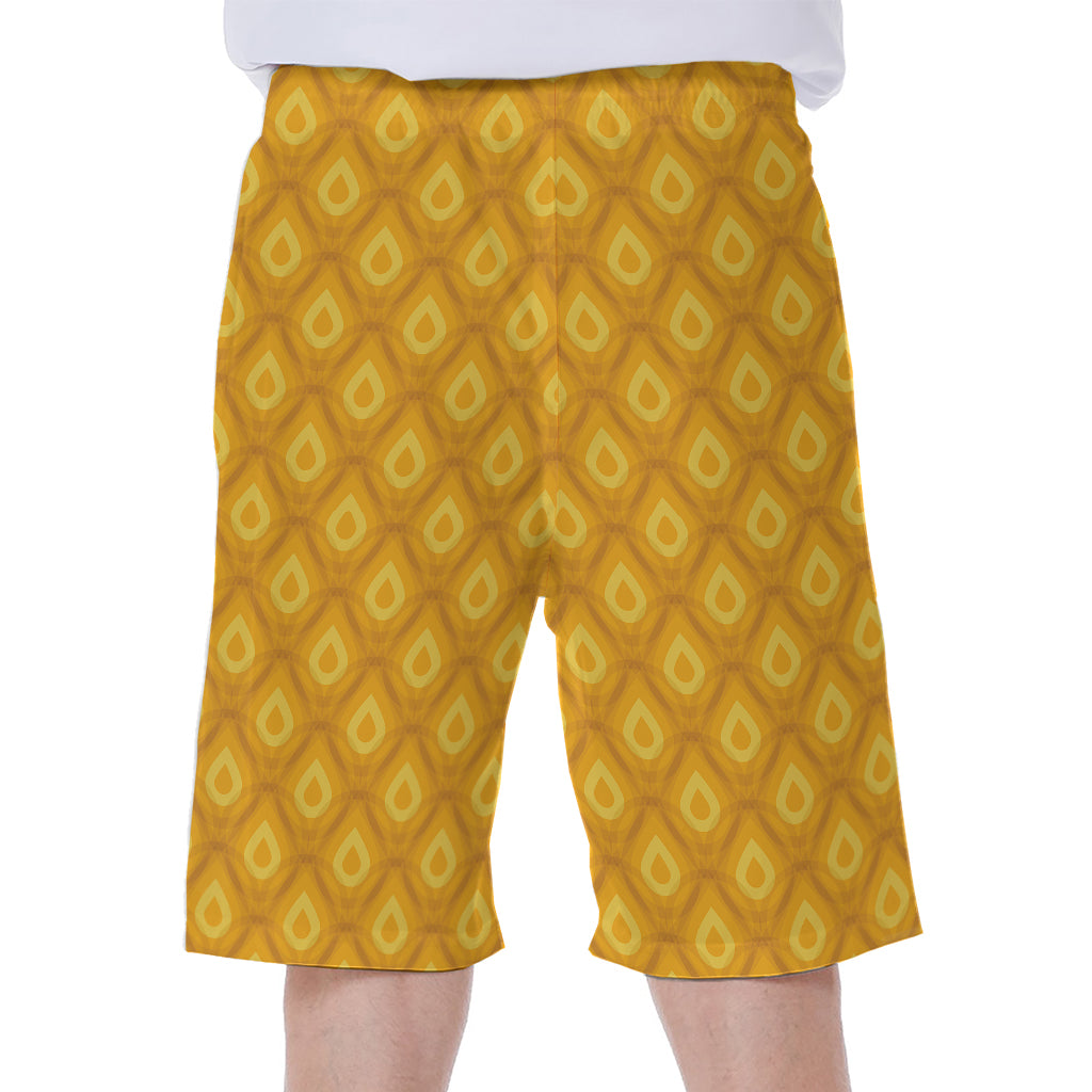 Pineapple Print Men's Beach Shorts