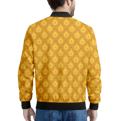 Pineapple Print Men's Bomber Jacket