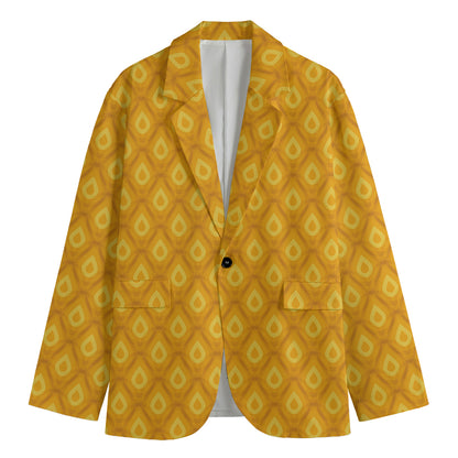 Pineapple Print Men's Cotton Blazer