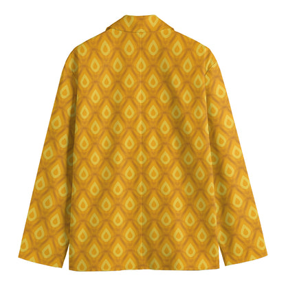 Pineapple Print Men's Cotton Blazer