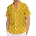 Pineapple Print Men's Deep V-Neck Shirt
