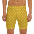 Pineapple Print Men's Long Boxer Briefs