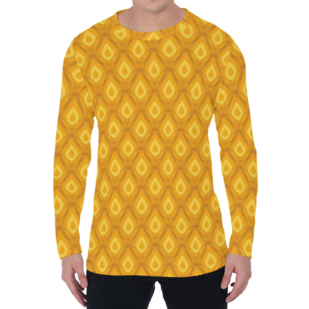 Pineapple Print Men's Long Sleeve T-Shirt