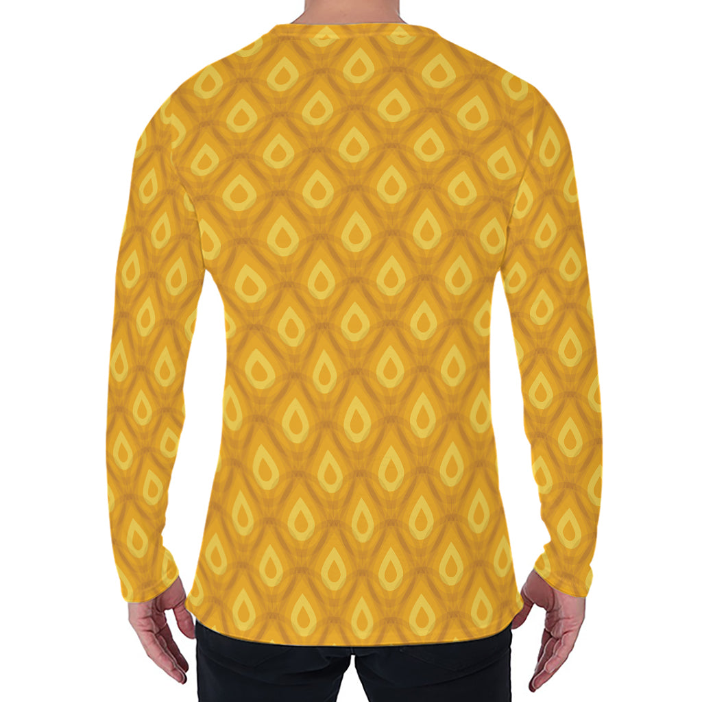 Pineapple Print Men's Long Sleeve T-Shirt