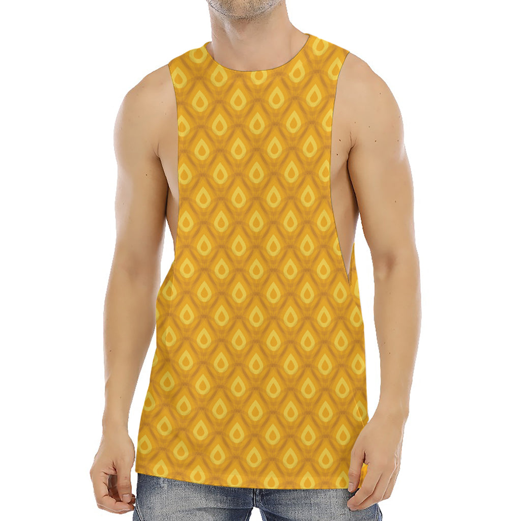 Pineapple Print Men's Muscle Tank Top