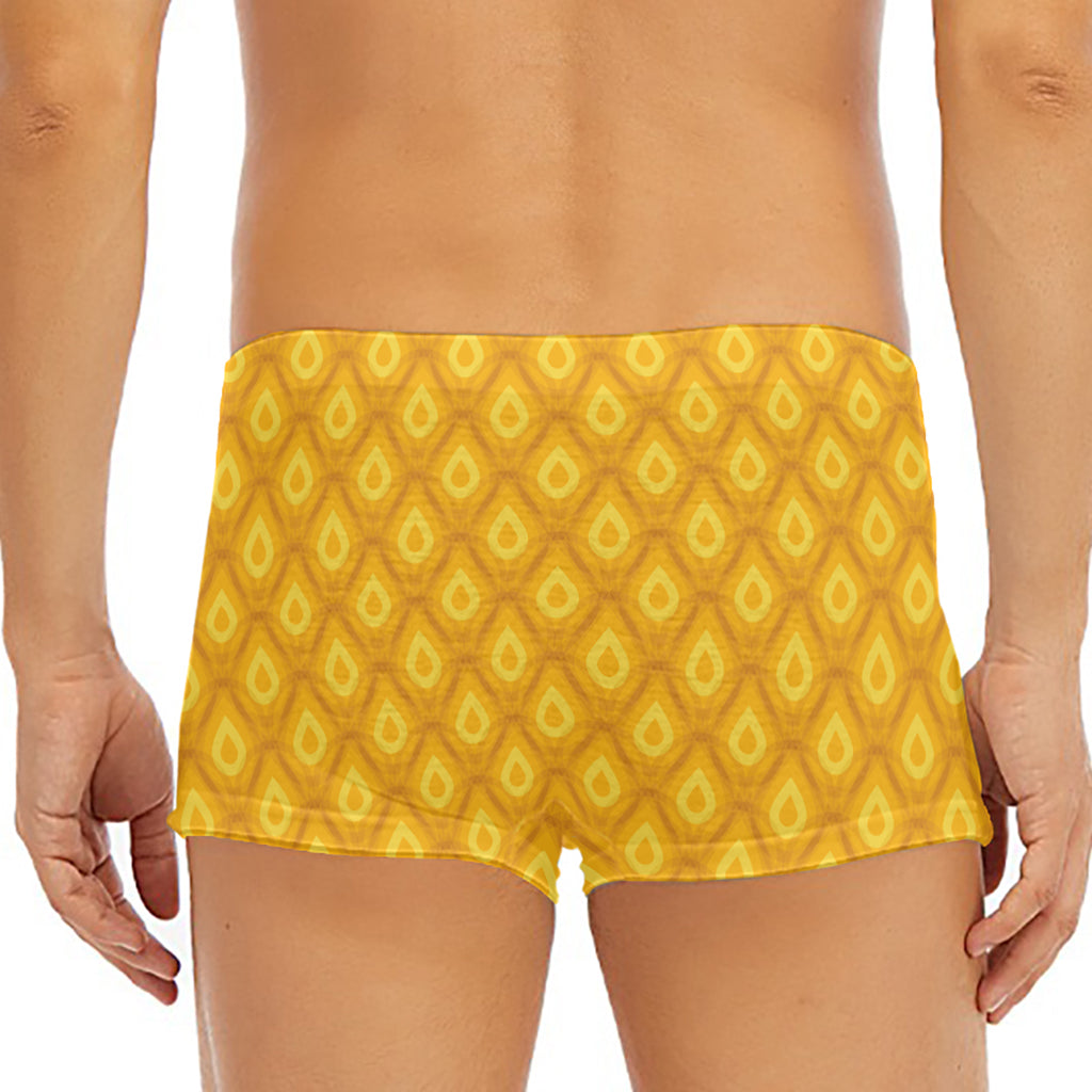 Pineapple Print Men's Short Boxer Briefs