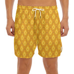 Pineapple Print Men's Split Running Shorts