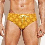 Pineapple Print Men's Swim Briefs