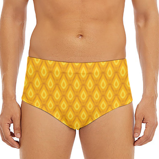 Pineapple Print Men's Triangle Swim Briefs