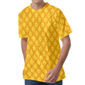 Pineapple Print Men's Velvet T-Shirt