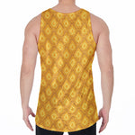 Pineapple Print Men's Velvet Tank Top