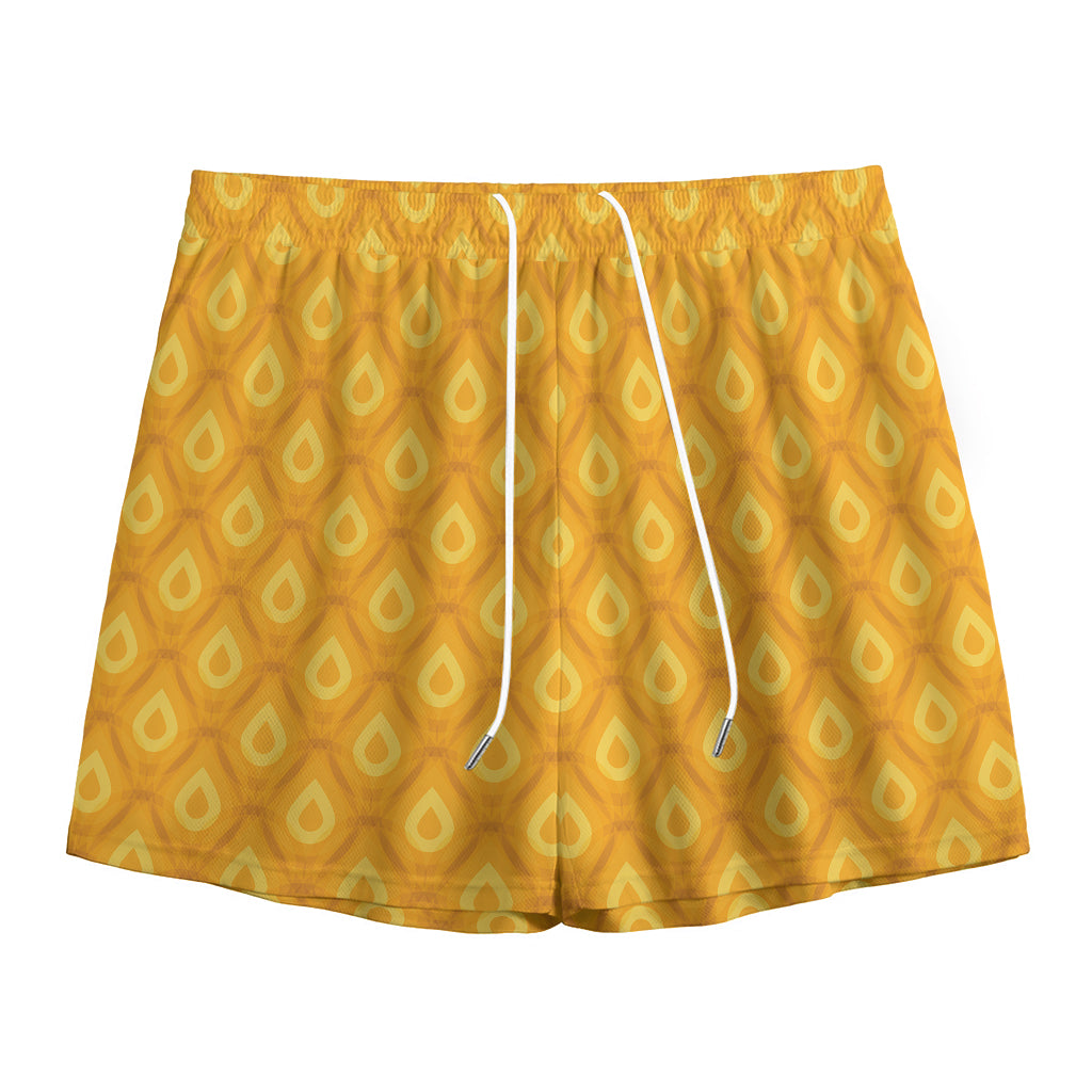 Pineapple Print Mesh Shorts