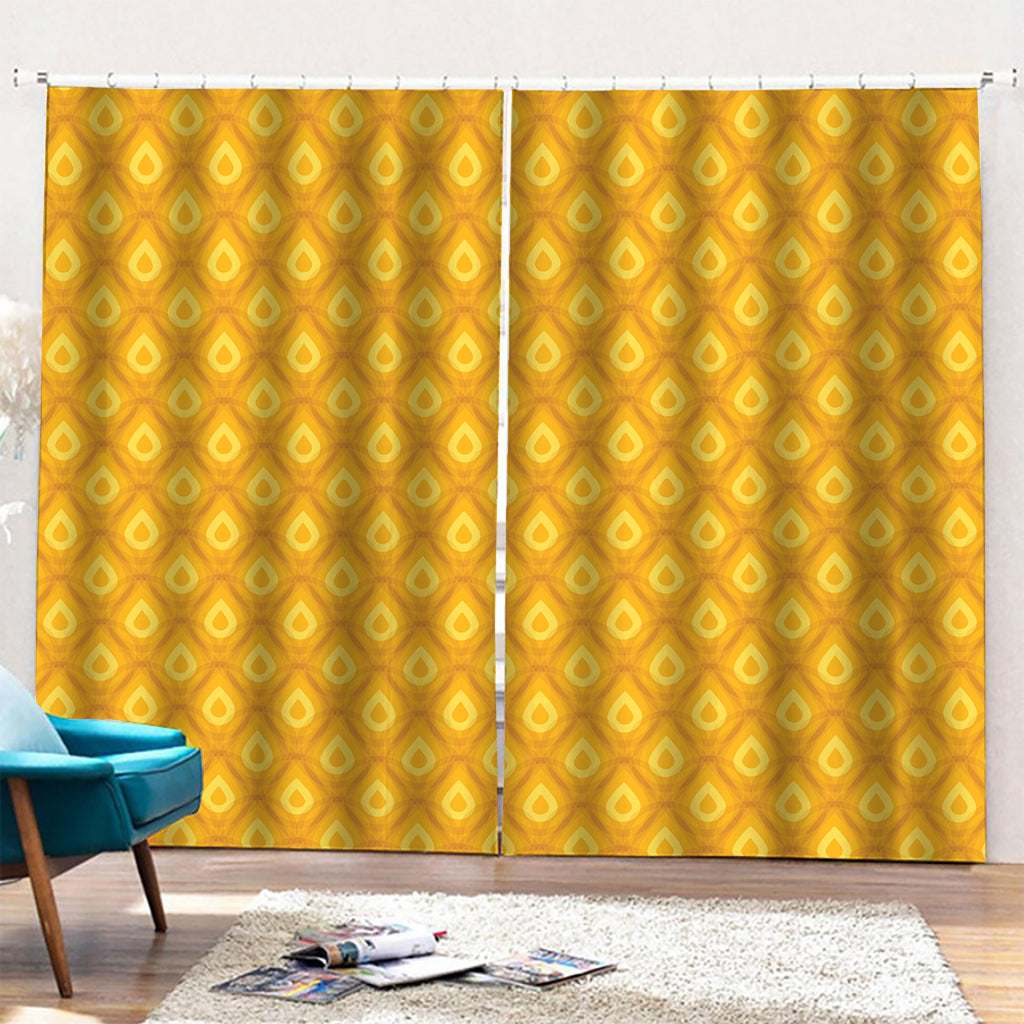 Pineapple Print Pencil Pleat Curtains