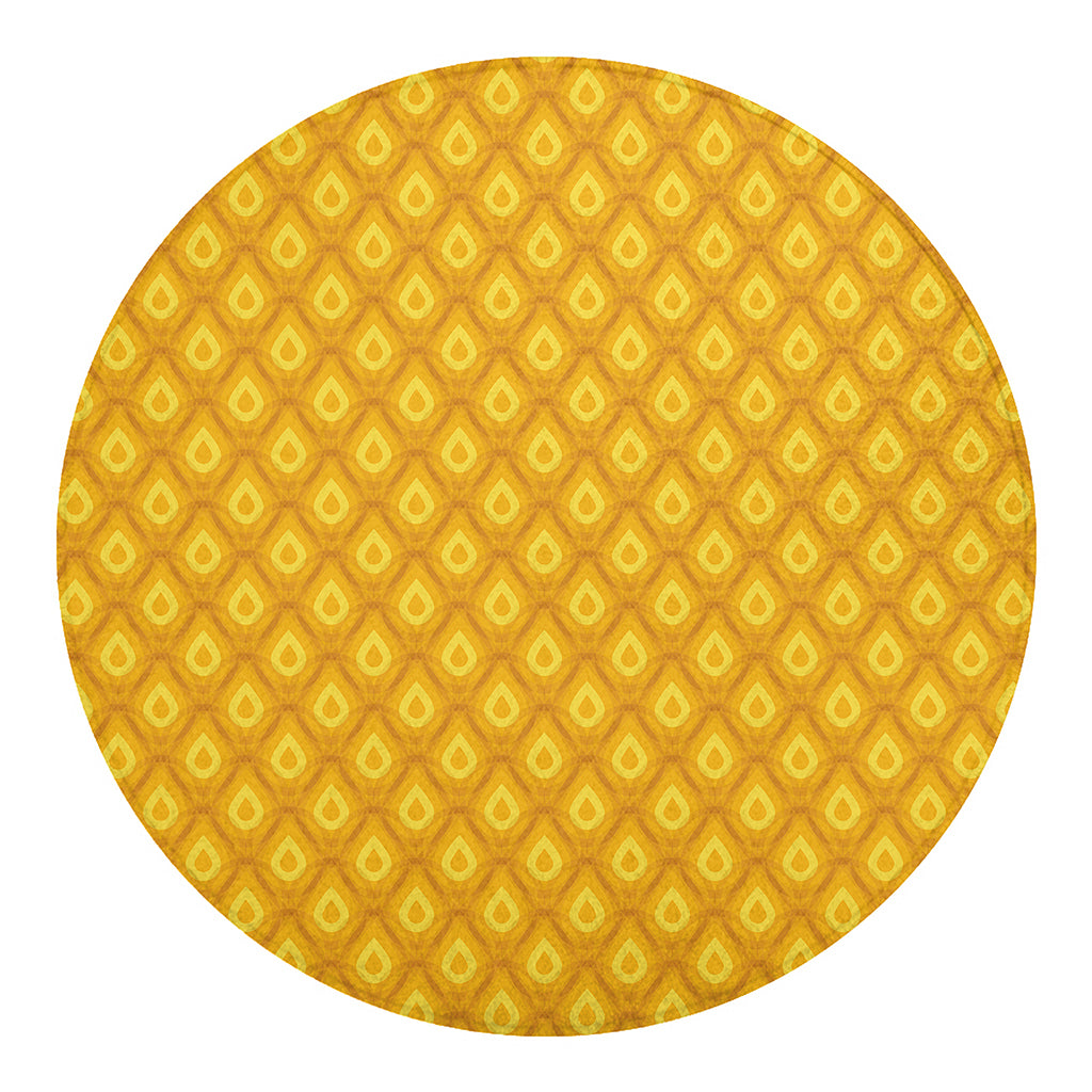 Pineapple Print Round Blanket