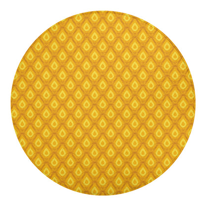 Pineapple Print Round Blanket