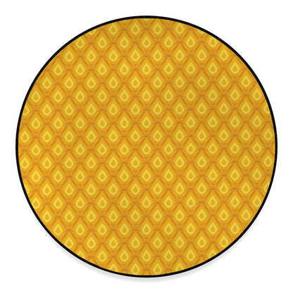 Pineapple Print Round Floor Mat