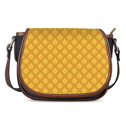 Pineapple Print Saddle Bag